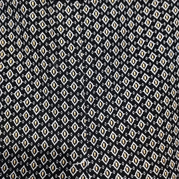 Lord & Taylor Woman Black, White & Metallic Gold Kelly Pull On Pants Size 18 W - Picture 6 of 14